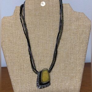 Chico's Native Stylr Faux Stone Pendant Necklace
